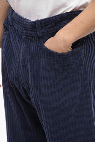 Cropped Ribbed Velour Cropped Pants