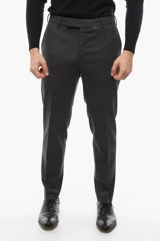 EDGE Pantaloni Chino Slim Fit in Lana Stretch