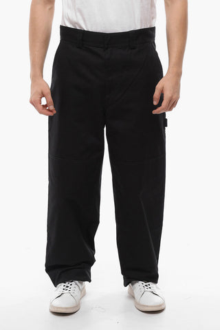 Wide Leg DIAG POCKET Cotton Cargo Pants