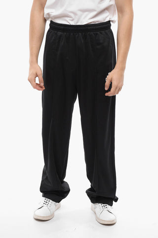 Loose Fit TEMPERA CROSS Fleeced Sweatpants with Drawstring