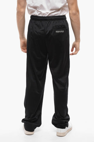 Loose Fit TEMPERA CROSS Fleeced Sweatpants with Drawstring
