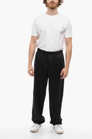 Loose Fit TEMPERA CROSS Fleeced Sweatpants with Drawstring