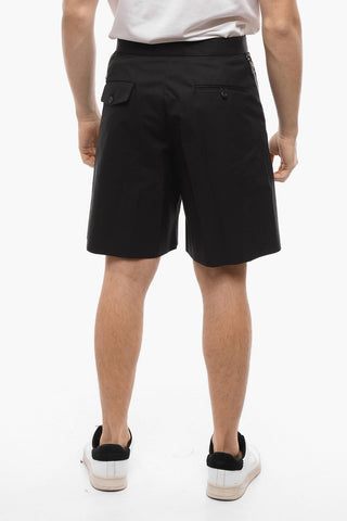 Cotton Shorts with Side Maxi Zips
