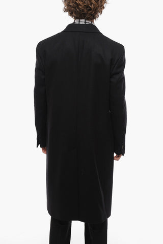 Flap Pockets Wool Blend Double-breasted Coat