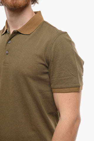 CC COLLECTION Honeycomb Cotton Polo Shirt