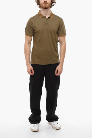 CC COLLECTION Honeycomb Cotton Polo Shirt