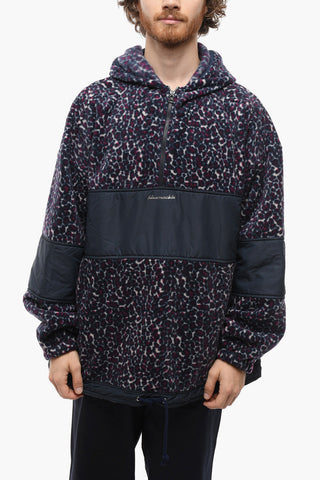 Anorak in Pile con Logo Argentato