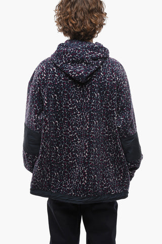 Anorak in Pile con Logo Argentato