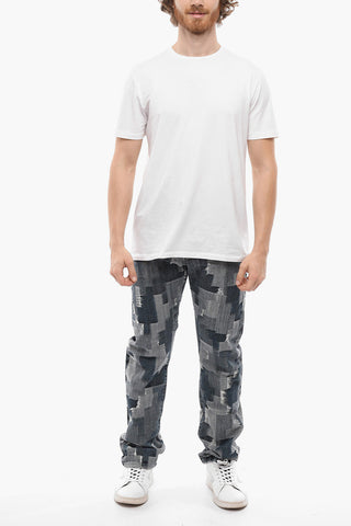 Straight Fit ALL OVER CROSS Patchwork Denims 18cm