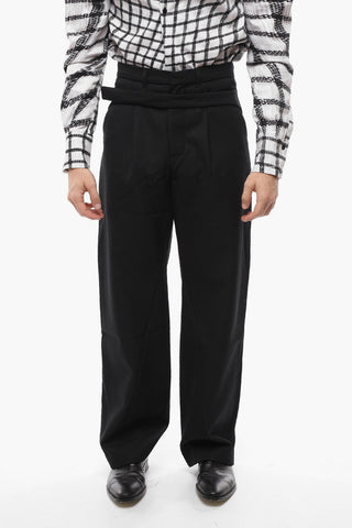 3 Pockets Single-pleated Regular Fit Pants