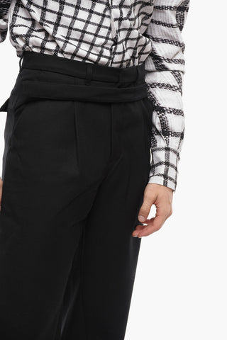 3 Pockets Single-pleated Regular Fit Pants