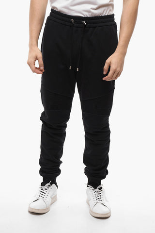 Joggers Biker in Cotone Garzato con 3 Tasche