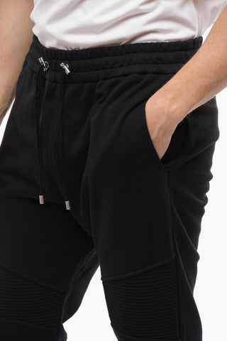 Joggers Biker in Cotone Garzato con 3 Tasche