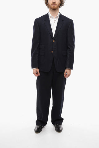 Blazer in Tweed di Lana con Tasche con Aletta