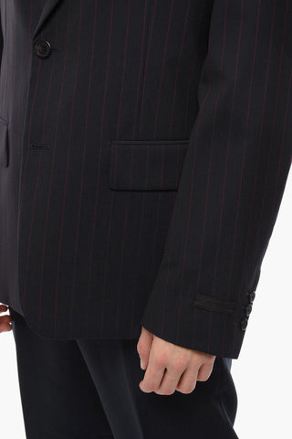 Blazer Monopetto in Lana Vergine Gessata