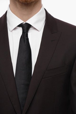 MARTINI 2 Button Wool Blend Suit with Peak Lapel