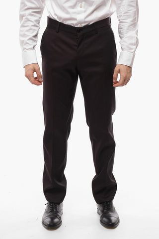 MARTINI 2 Button Wool Blend Suit with Peak Lapel
