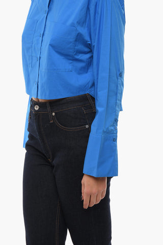 Relaxed Fit SAMUEL Cropped Shirt with Double Breast Pocket