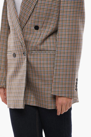 Blazer Doppiopetto MARTHY Pied de Poule con Revers a Lancia