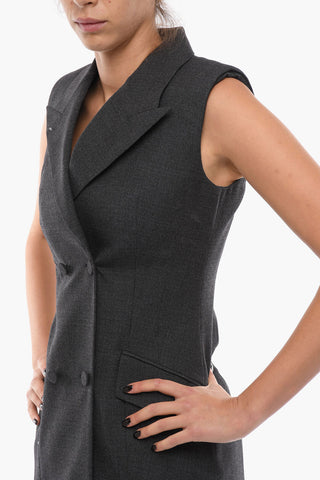 Sleeveless Double Breasted Blazer Dress