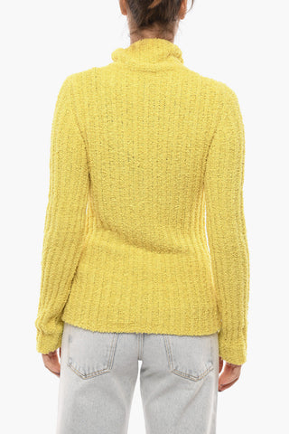 J.W. ANDERSON Mock Neck Terry Sweater with Half Zip