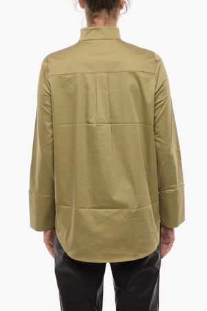 Bluse aus Baumwollmischung DAVINA mit verdeckter Knopfleiste