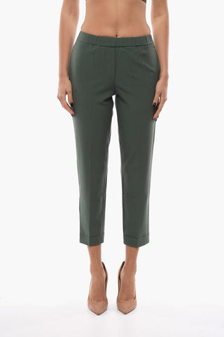 Solid Color HOYS Pants with Drawstring Waist