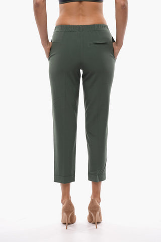 Solid Color HOYS Pants with Drawstring Waist