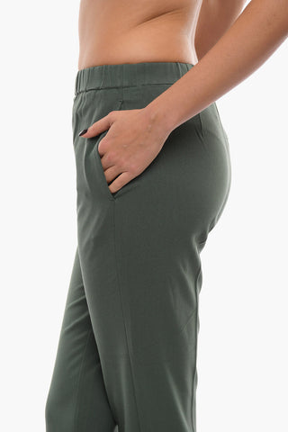 Solid Color HOYS Pants with Drawstring Waist