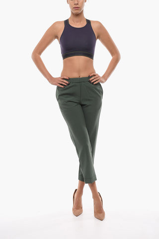 Solid Color HOYS Pants with Drawstring Waist