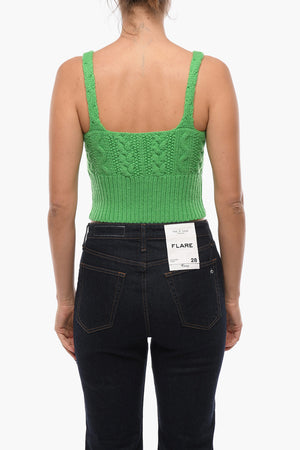 V-Neck Knitted KAYA Crop Top