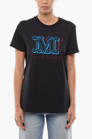 Crewneck T-shirt with Embroidered Logo