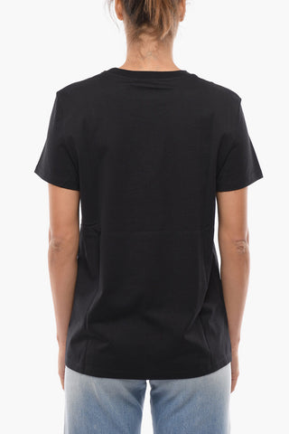 Crewneck T-shirt with Embroidered Logo