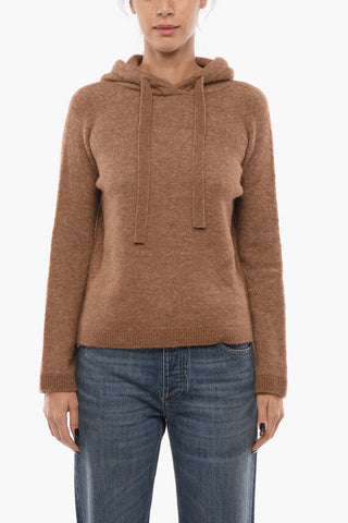 'S Alpaca-blend Hoodie Sweatshirt with Drawstring
