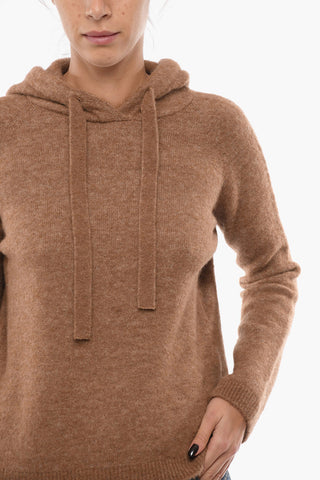 'S Alpaca-blend Hoodie Sweatshirt with Drawstring