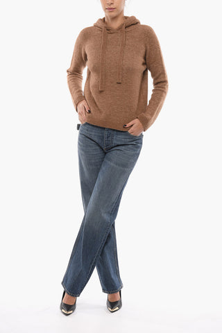 'S Alpaca-blend Hoodie Sweatshirt with Drawstring