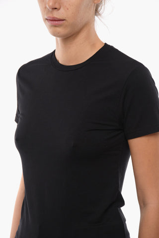 Solid Color HUNTER Crew-Neck T-shirt with Cut-Out Detail on the Back