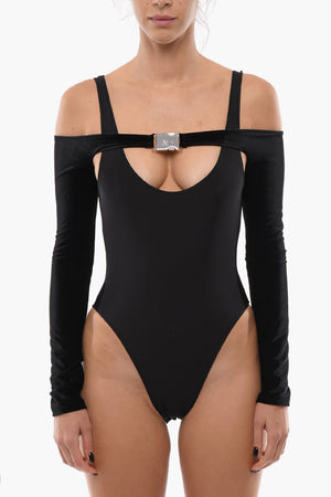 Body OVERLAYER Con Maniche Lunghe In Velluto