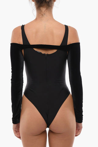 Body OVERLAYER Con Maniche Lunghe In Velluto