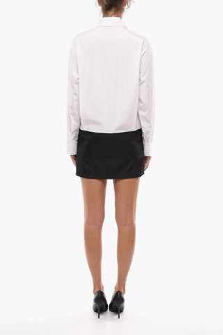 Long Sleeved Shirt Dress With Nylon Bottom