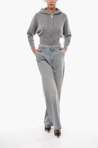 Front Zipped Cropped Fit Hoodie