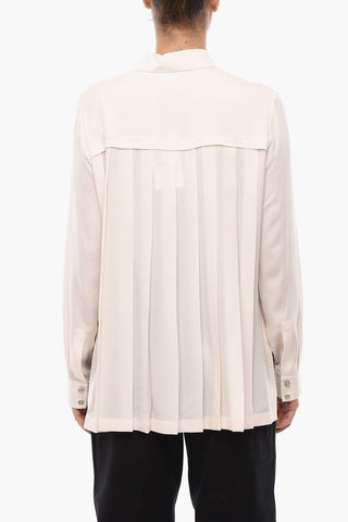 Camicia in Seta con Bottoni Gioiello