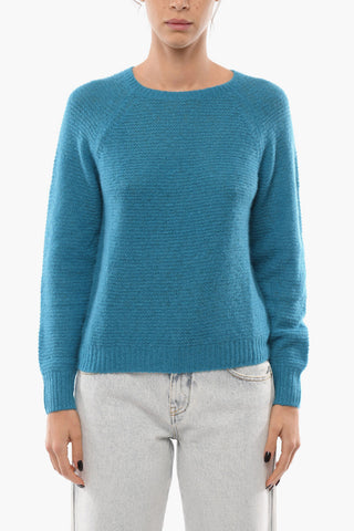 Cashmere and Silk Blend Sweater with Crewneck