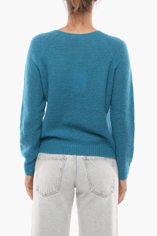 Cashmere and Silk Blend Sweater with Crewneck