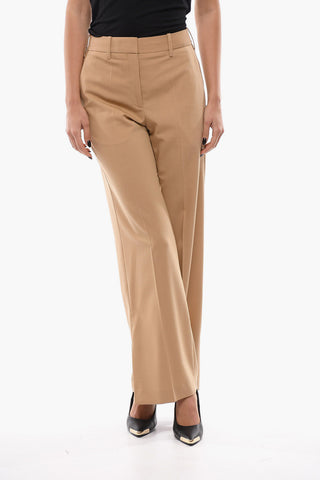 Palazzo Pants With Pleated Ankles