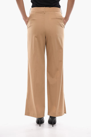 Palazzo Pants With Pleated Ankles