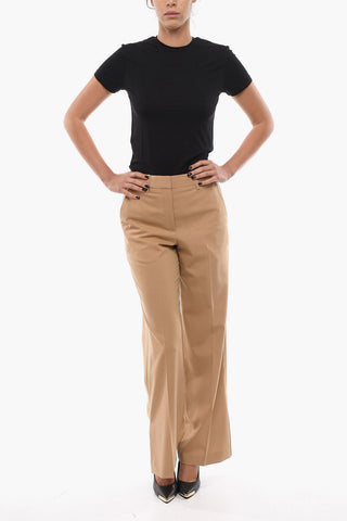 Palazzo Pants With Pleated Ankles