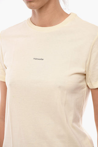 Crew-Neck T-Shirt SUZANA Solid-Color With Printed Logo