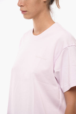 HUMAN RACE Solid Color Crew-neck T-Shirt