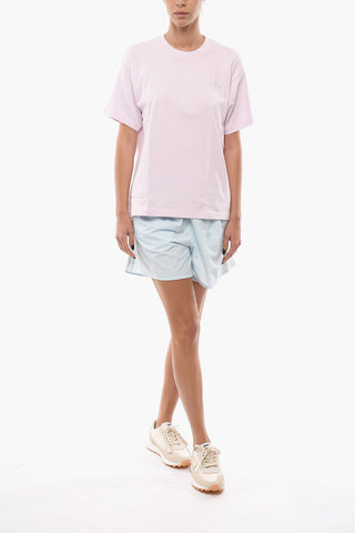 HUMAN RACE Solid Color Crew-neck T-Shirt